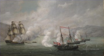 Navire de guerre œuvres - Bataille d’Alvoen par Johan Christian Claussen Batailles navale